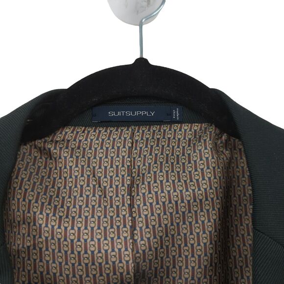 SUITSUPPLY Men 54S SHORT La Spalla Brescia Suit Green Blazer Pants Wool NEW FLAW - Picture 3 of 16